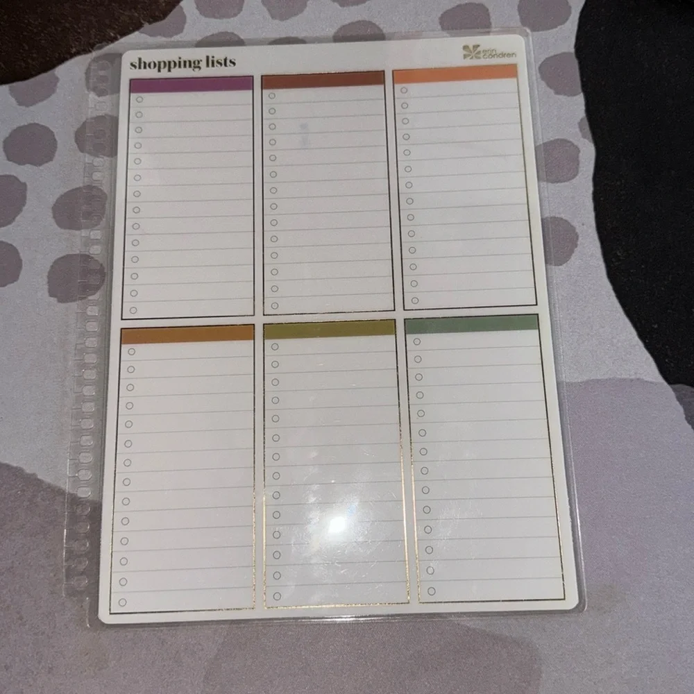Erin condren shopping list